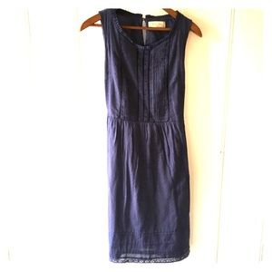 Blue cotton Anthropologie dress.